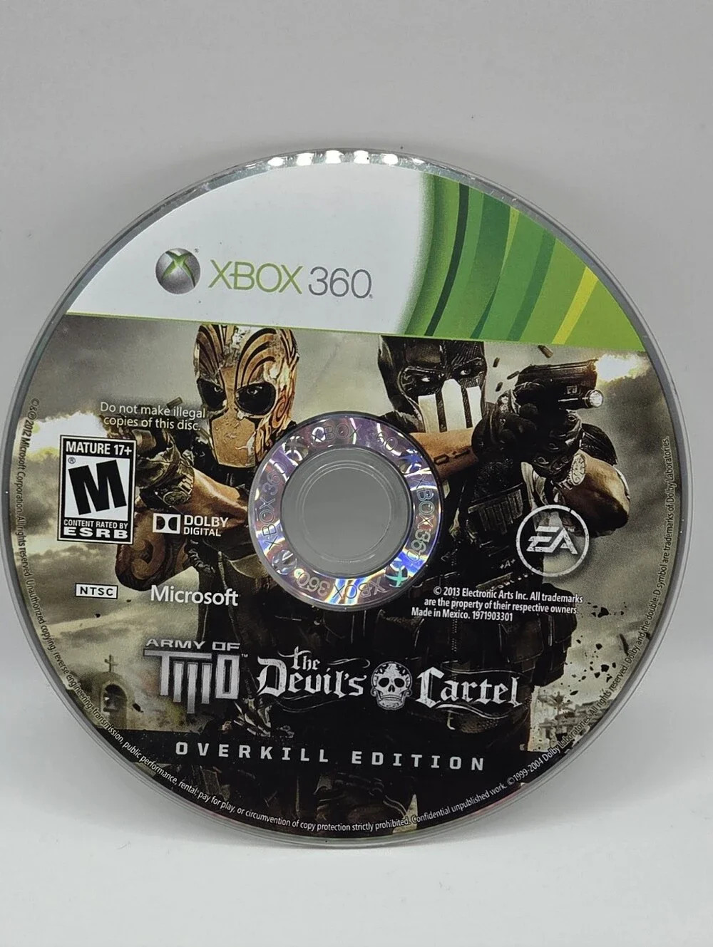 Army of Two The Devil’s Cartel Overkill Edition Xbox 360 Disc Only